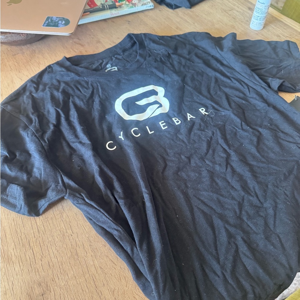 2 Cyclebar Instructor Black Short Sleeve Tee one small one medium